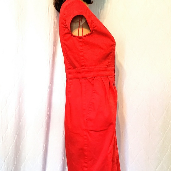 Liz Claiborne 6 Petite Tulip Red Dress - Picture 5 of 6